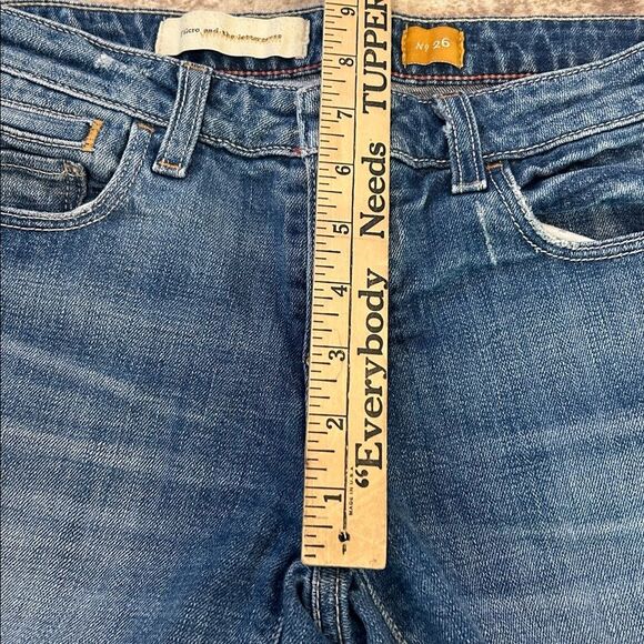 Anthropologie Pilcro and the letter press Blue Denim Shorts size 26 - Picture 5 of 7